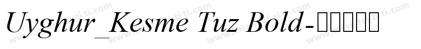 Uyghur_Kesme Tuz Bold字体转换
